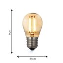 Ver imagem 2 de Lâmpada Filamento De Led Poptem G45 Bolinha Bivolt