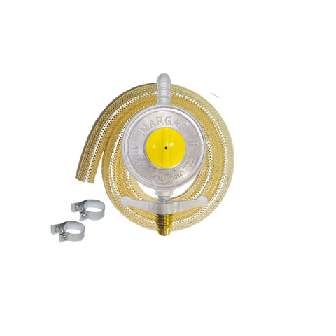 Kit Regulador Registro Gás 2kg + Mangueira 3m + Abraçadeira