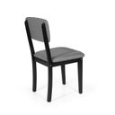 Ver imagem 4 de Conjunto 6 Cadeiras de Jantar Estofada em Madeira Maciça Ella Preto/Cinza Escuro