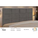 Ver imagem 3 de Cabeceira Estofada Box Casal King Size Encosto para Cama Hylux 195x126 Cm Chumbo