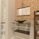 Ver imagem 2 de Gabinete de Vidro 80cm Ac Cuba Retangular Marrom