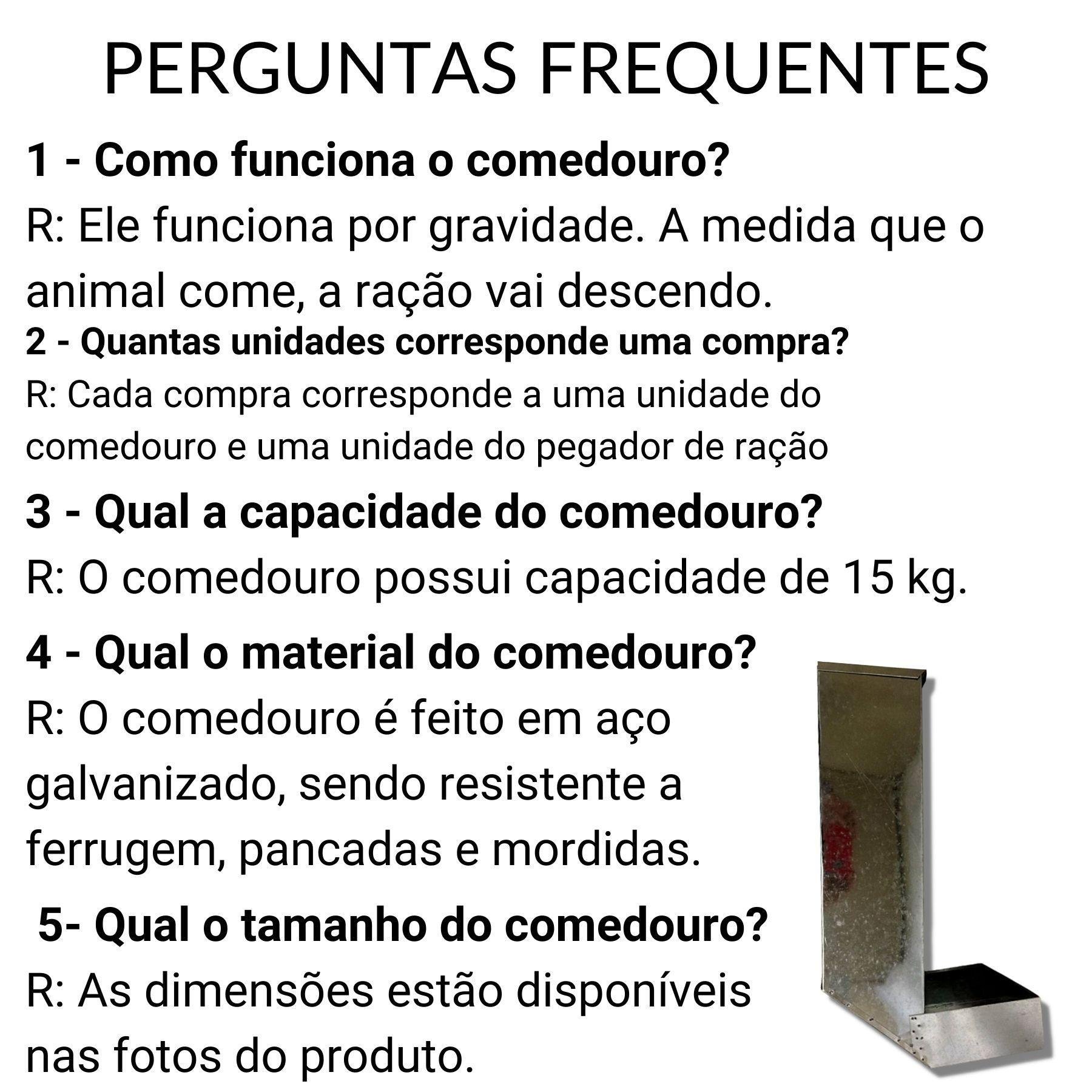 Comedouro Automático 15 Kg Galvanizado + Pegador - 5