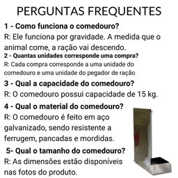 Comedouro Automático 15 Kg Galvanizado + Pegador - 5