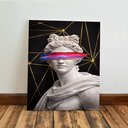 Ver imagem 5 de Kit 3 Quadro Decorativo Estátua Grega Grafite Street Art 40x28cm