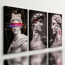 Ver imagem 1 de Kit 3 Quadro Decorativo Estátua Grega Grafite Street Art 40x28cm