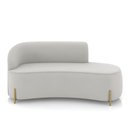 Ver imagem 5 de Sofá 3 Lugares Orgânico 180cm Pé Dourado Morgan Veludo D03 - D’Rossi