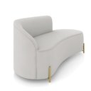 Ver imagem 6 de Sofá 3 Lugares Orgânico 180cm Pé Dourado Morgan Veludo D03 - D’Rossi