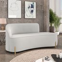 Ver imagem 2 de Sofá 3 Lugares Orgânico 180cm Pé Dourado Morgan Veludo D03 - D’Rossi