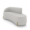 Ver imagem 1 de Sofá 3 Lugares Orgânico 180cm Pé Dourado Morgan Veludo D03 - D’Rossi