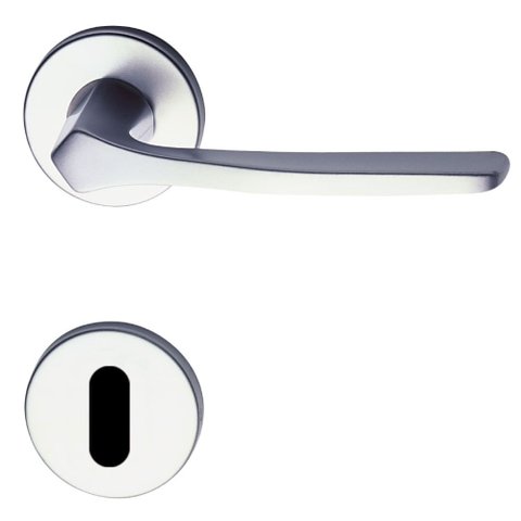 Fechadura Inox Line De 40 mm Maçaneta Em Zamac 30 Espelho E Roseta Em Aço Inox - 0330023CR - PAPAIZ 