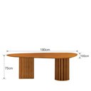 Ver imagem 5 de Mesa de Jantar Belle 1,80x1,00m Orgânica Cinamomo com Kit 4 Cadeiras para Mesa de Jantar Belle Sinté