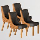 Ver imagem 6 de Mesa de Jantar Belle 1,80x1,00m Orgânica Cinamomo com Kit 4 Cadeiras para Mesa de Jantar Belle Sinté