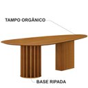 Ver imagem 4 de Mesa de Jantar Belle 1,80x1,00m Orgânica Cinamomo com Kit 4 Cadeiras para Mesa de Jantar Belle Sinté