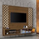 Ver imagem 5 de Painel Suspenso 180cm para TV de 55 Polegadas Borghese MDF Amêndoa Off White