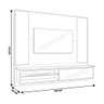 Painel Suspenso 180cm para TV de 55 Polegadas Borghese MDF Amêndoa Off White - 2