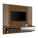 Ver imagem 1 de Painel Suspenso 180cm para TV de 55 Polegadas Borghese MDF Amêndoa Off White