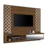 Painel Suspenso 180cm para TV de 55 Polegadas Borghese MDF Amêndoa Off White - 1