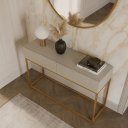 Ver imagem 3 de Aparador Buffet Eros 1.10m Estilo Industrial para Hall de Entrada Off White