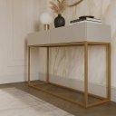 Ver imagem 5 de Aparador Buffet Eros 1.10m Estilo Industrial para Hall de Entrada Off White