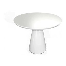 Mesa de Jantar Cone 80cm Laqueada Off White - 1