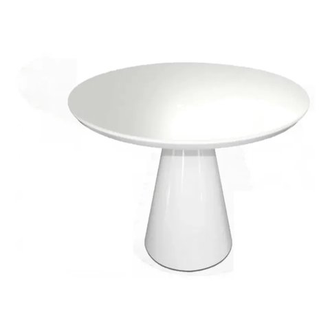 Mesa de Jantar Cone 80cm Laqueada Off White