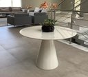 Ver imagem 2 de Mesa de Jantar Cone 80cm Laqueada Off White