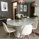 Ver imagem 3 de Mesa de Jantar Cone 80cm Laqueada Off White