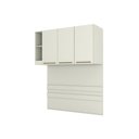 Ver imagem 1 de Módulo de Quarto Casal Armário Ponte Aéreo C- 3 Portas Mc13 Seletto Areia - Henn