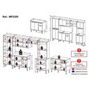 Ver imagem 4 de Armário de Cozinha Modulada Completa 6 Peças com Balcão para Pia Siena Multimóveis Mp2285 Branco