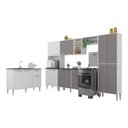 Ver imagem 2 de Armário de Cozinha Modulada Completa 6 Peças com Balcão para Pia Siena Multimóveis Mp2285 Branco
