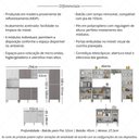Ver imagem 3 de Armário de Cozinha Modulada Completa 6 Peças com Balcão para Pia Siena Multimóveis Mp2285 Branco