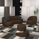 Ver imagem 3 de Sofá 3 Lugares para Sala Living Olimpo 288 Cm M03 Couríssimo Marrom Lyam Decor
