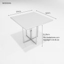 Ver imagem 3 de Conjunto Mesa de Jantar Quadrada Preta 4 Cadeiras Imbuia Riviera Industrial Dourado Don Castro Decor