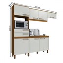 Ver imagem 4 de Cozinha Completa com Mesa e 4 Cadeiras Paulista 7 Portas 2 Gavetas Nature/off White/linho - Panorama