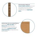 Ver imagem 4 de Módulo de Guarda Roupa Cantoneira 100% MDF Cairo Marrom/Cinamomo