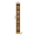 Ver imagem 2 de Módulo de Guarda Roupa Cantoneira 100% MDF Cairo Marrom/Cinamomo