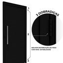 Ver imagem 3 de Porta de Alumínio de Giro Lambri 215x95cm com Puxador de 60cm Lucasa Ideale Abertura Esquerda Preto