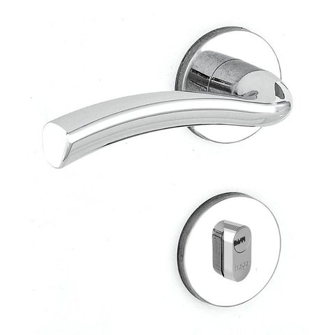 Fechadura Externa Handy Antioxy 55mm Multiponto R528 Aço Inox 304 Cromado Haga