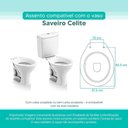 Ver imagem 2 de Tampa Vaso Sanitário Madeira Laqueada Saveiro Branco para Bacia Celite