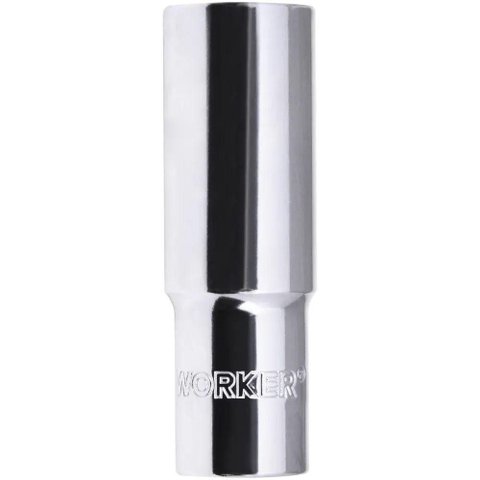Soquete Estriado Longo 972 18mm Encaixe 1-2 Polegada Aco Cromo Vanadio Worker