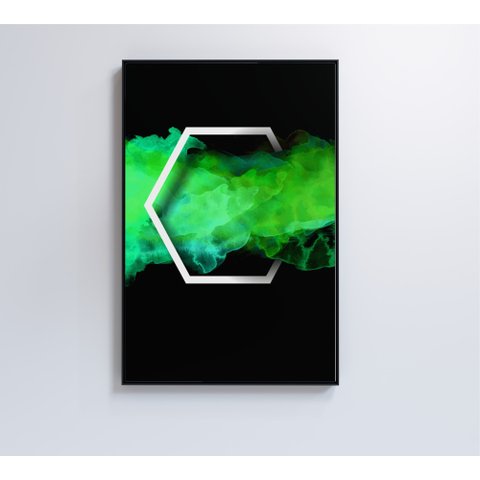 Quadro Hexágono Playstation - 60x40 Cm - Adesivo Fotográfico