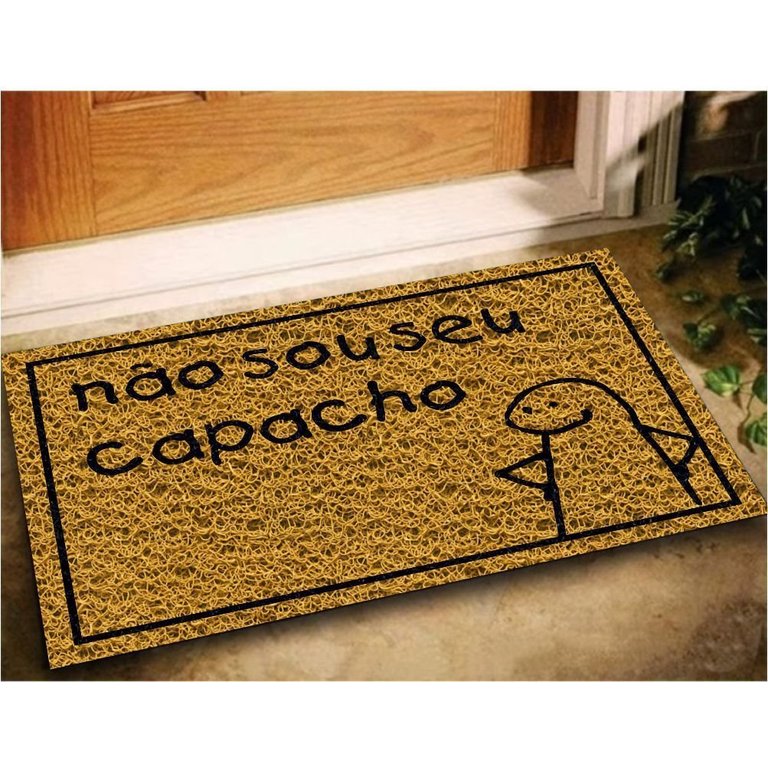 Tapete Capacho Bento Cake 60x40 Nao Sou Seu Casa Entrada Lar