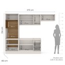 Ver imagem 3 de Cozinha Completa 4 Peças Rubi Off White e Branco Yescasa