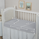 Ver imagem 3 de Jogo de Lençol de Berço 2 Peças 100% Algodão 300 Fios Super Macio:cinza