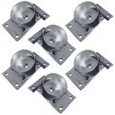 Ver imagem 1 de Kit 6 Chapinhas Chapa Inclinada 15º com Tubo Fixação Pés Palito Rosca 5/16 Zincada Gran Belo Produto