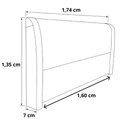 Ver imagem 7 de Cabeceira Cama Casal Queen Size Livia 160cm Orgânica Curva Bouclê Off White -vimont Moveis