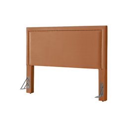 Cabeceira Cama Box Casal 1,40m Estofada Aruba Veludo Terracota - 2