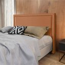 Ver imagem 1 de Cabeceira Cama Box Casal 1,40m Estofada Aruba Veludo Terracota