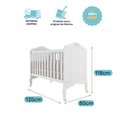 Ver imagem 2 de Berço Americano que Vira Cama Harmonia com Capitone Branco - Permóbili Baby 100% Mdf