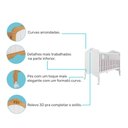 Ver imagem 6 de Berço Americano que Vira Cama Harmonia com Capitone Branco - Permóbili Baby 100% Mdf